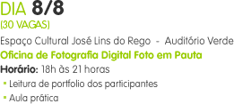 Oficina de fotografia digital Foto em Pauta