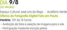 Oficina de fotografia digital Foto em Pauta
